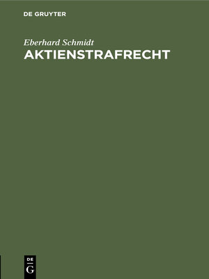 cover image of Aktienstrafrecht